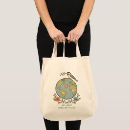 De Tela Bolso Vintage Personalizado Un Mundo Unido Por El