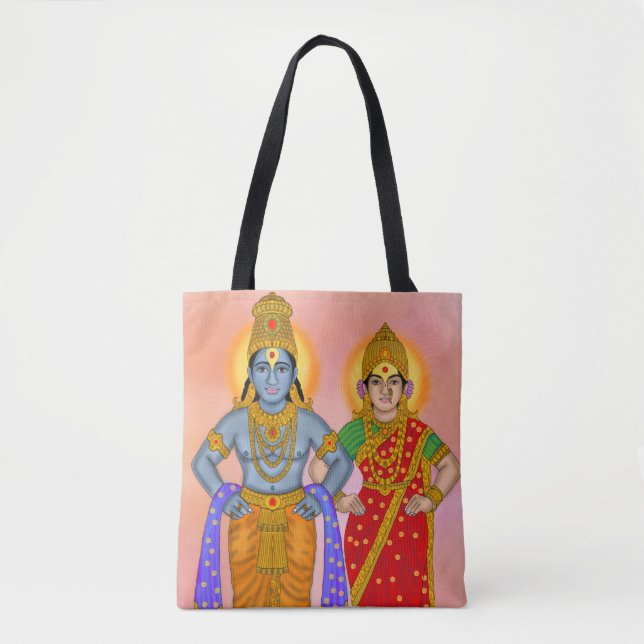 De Tela Bolso Vitthal Rukmini (Anverso)