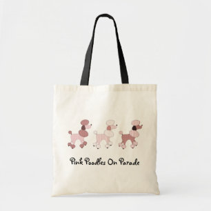 De Tela Caniches rosados en bolso del desfile