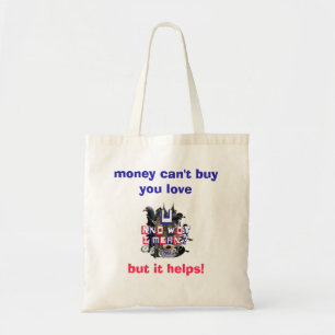 De Tela Compra del canto del dinero usted ama el bolso