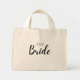 De Tela Diminuto Bolso mini tote elegante minimalista para la novia