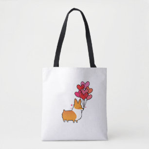 De Tela El corazón del Corgi hincha el bolso