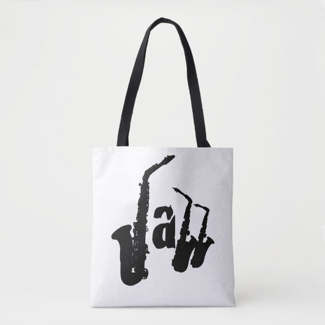 De Tela El saxofón negro del jazz elige su bolso del fondo (Anverso)