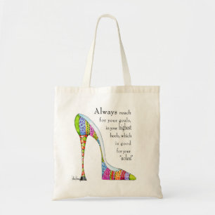De Tela El zapato que eleva humor el bolso - con arte del
