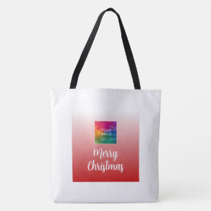 De Tela Feliz Navidad Sube Tu Foto Gran Bolso Hombro