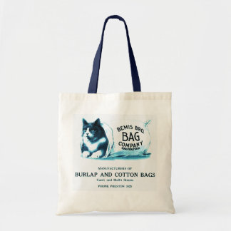 De Tela Gato azul del vintage en bolso