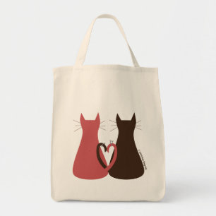 De Tela Gatos que casan el bolso