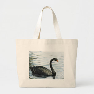 De Tela Gigante Bolso del arte del pájaro del "cisne negro"
