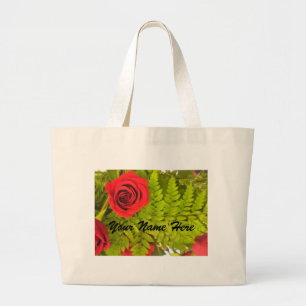 De Tela Gigante BOLSO del *personalize* del rosa rojo y del