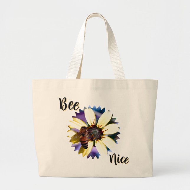 De Tela Gigante Bolso grande Bee Nice (Frente)