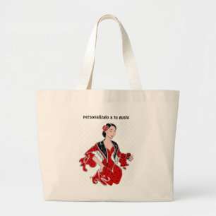 De Tela Gigante Bolso grande Flamenco