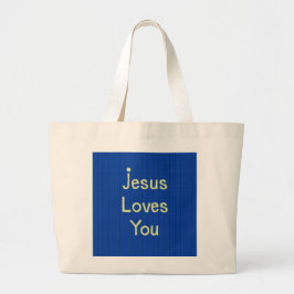 De Tela Gigante Bolso Grande Jesús Te Ama