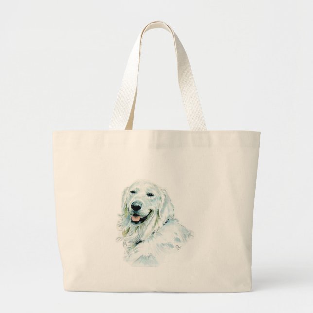 De Tela Gigante Bolso inglés del golden retriever (Frente)