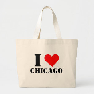 De Tela Gigante Bolso Jumbo Corazón Me Encanta Chicago