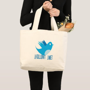 De Tela Gigante Bolso reutilizable Twitter sígueme