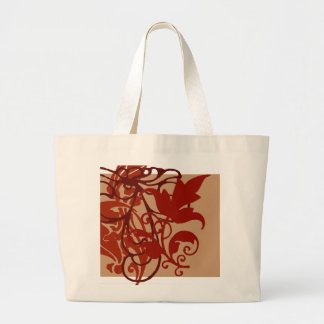 De Tela Gigante Bolso rojo del Flourish
