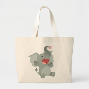De Tela Gigante Bolso soñoliento lindo del elefante del dibujo