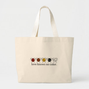 De Tela Gigante el amor no sabe ningún bolso básico del color