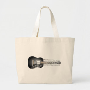 De Tela Gigante Guitarra con partitura - bolso del vintage