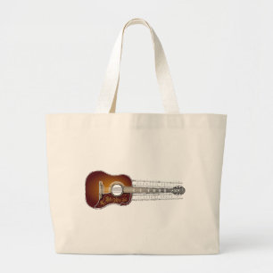 De Tela Gigante Guitarra con partitura - bolso del vintage
