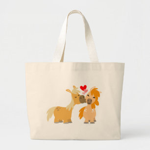 De Tela Gigante Potros lindos del dibujo animado en bolso del amor