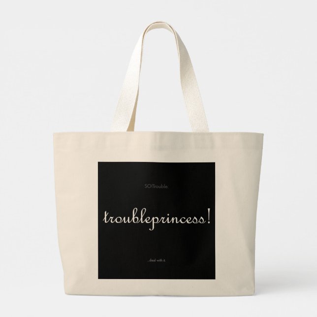 De Tela Gigante ¡princesa problemática! bolso grande tote (Reverso)