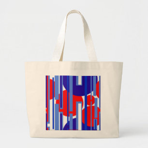 DE TELA GIGANTE ROJO, BLANCO Y AZUL LONA BOLSO - TOTE - REGALOS