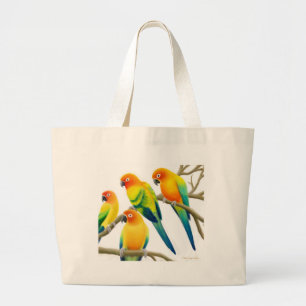 De Tela Gigante Sun Conure repite mecánicamente el bolso