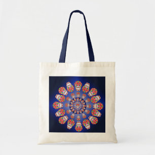 De Tela Happy skull bolso azul