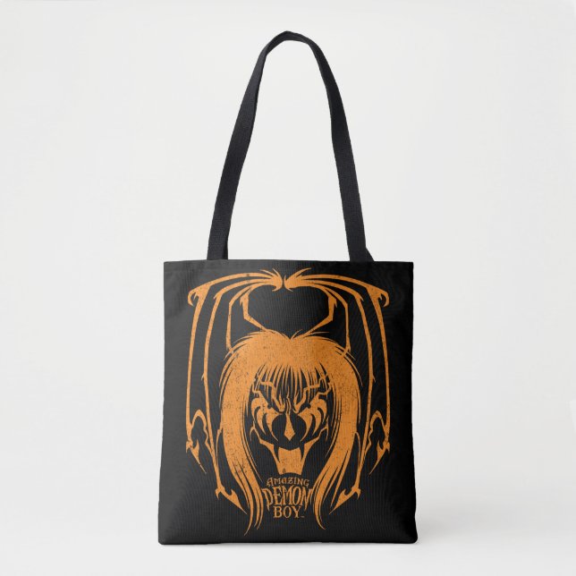 De Tela Impresionante bolso Tote Bag del Naranja Demon Boy (Anverso)