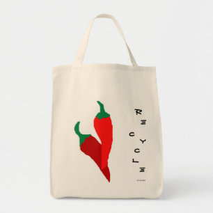 De Tela Las pimientas del chile picante reciclan el bolso