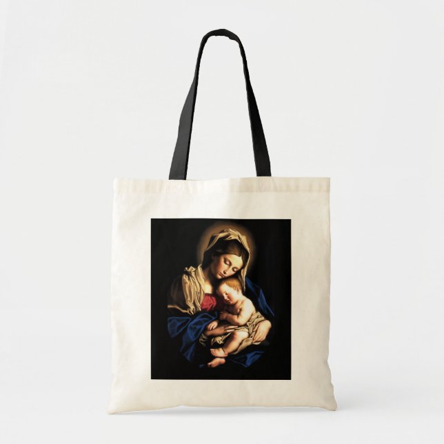 De Tela Madonna y bolso del personalizado del niño (Frente)