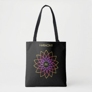 De Tela Mandalá Multicolor en Armonía sobre Bolso Totebag