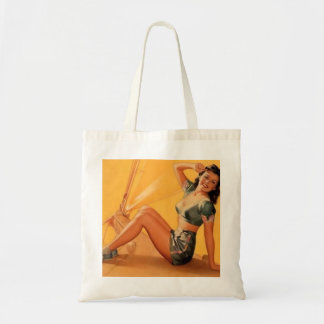 De Tela perno del vintage encima del bolso