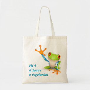 De Tela Rana Hi5 para el bolso vegetariano