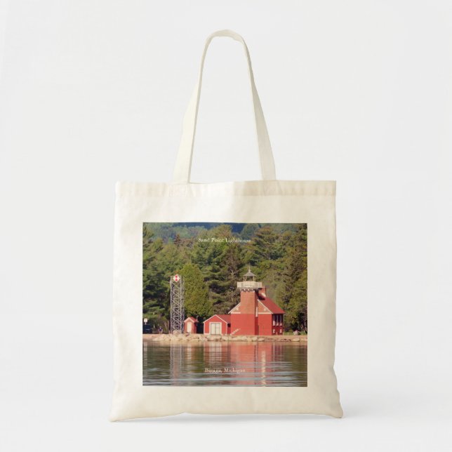 De Tela Sand Point Lighthouse Baraga bolso (Frente)