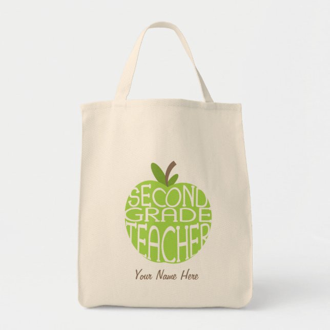 De Tela Segundo bolso del profesor del grado - Apple verde (Frente)