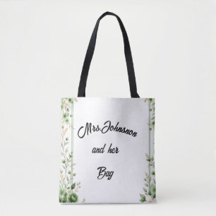 De Tela Sra Johnson y su bolso – Diseño personalizado eleg
