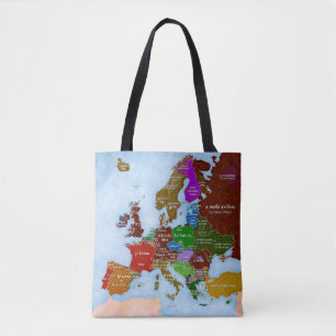 De Tela Te amo bolso del mapa