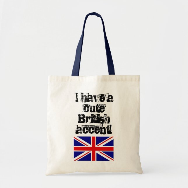 De Tela ¡Tengo un acento británico lindo! bolso (Frente)