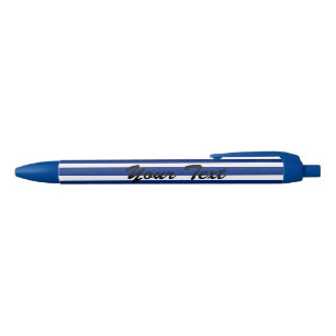 De Tinta Azul Bolígrafo a rayas blancas y azules personalizado d