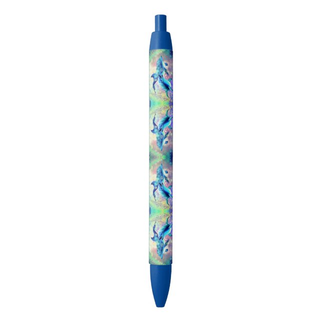 De Tinta Azul Bolígrafo delfín (Frente vertical)
