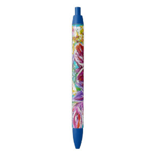De Tinta Azul Bolígrafo floral