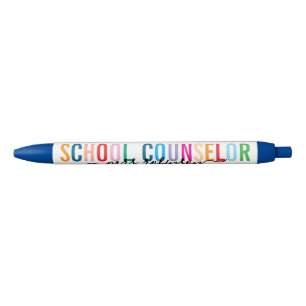 De Tinta Negra Bolígrafo Colorido para Consejero Escolar con Nomb