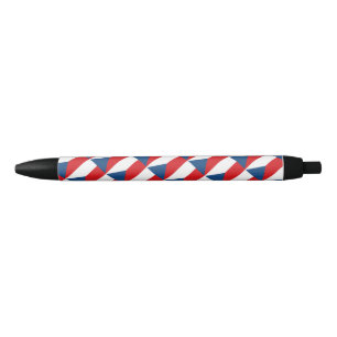 De Tinta Negra Bolígrafo con bandera checa
