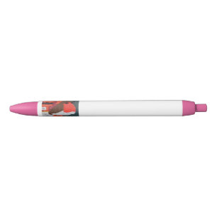 De Tinta Negra Bolígrafo con borde rosa Dotty Robin