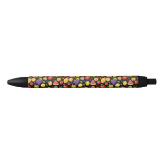 De Tinta Negra Bolígrafo con Patrón Frutal Colorido (Base Negra)
