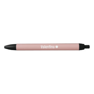 De Tinta Negra Bolígrafo con texto personalizado, color e icono p