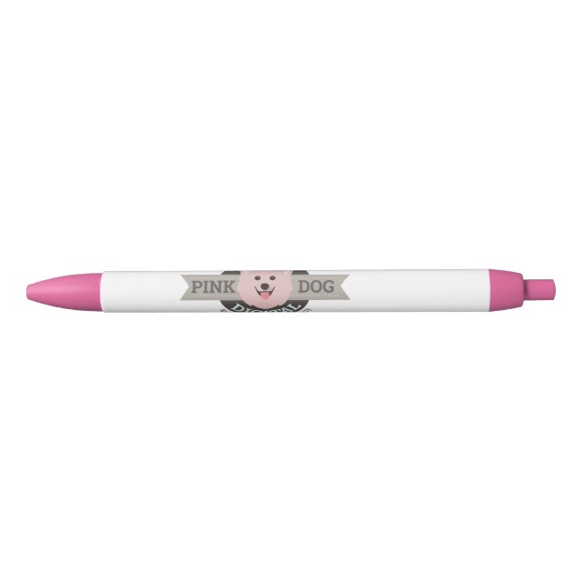 De Tinta Negra Bolígrafo Digital Perro Rosa (Anverso)