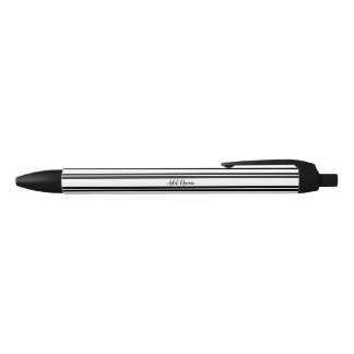 De Tinta Negra Bolígrafo elegante con patrón negro y nombre perso